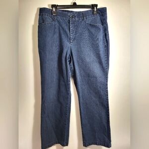 Christopher & Banks Signature Comfort blue jeans women's 14 short  #1854
